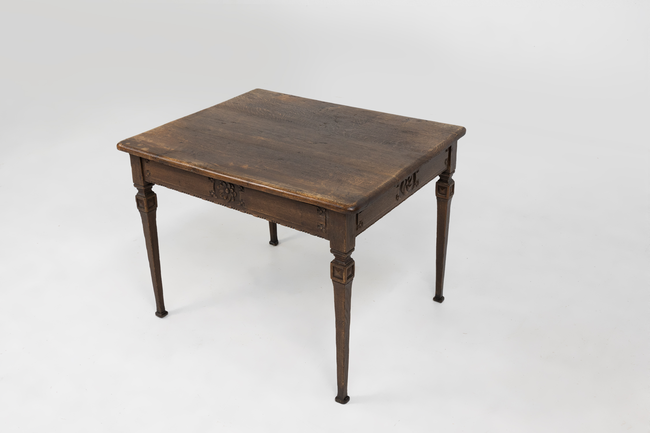 French rustic mid-century side table in wood ca. 1850thumbnail